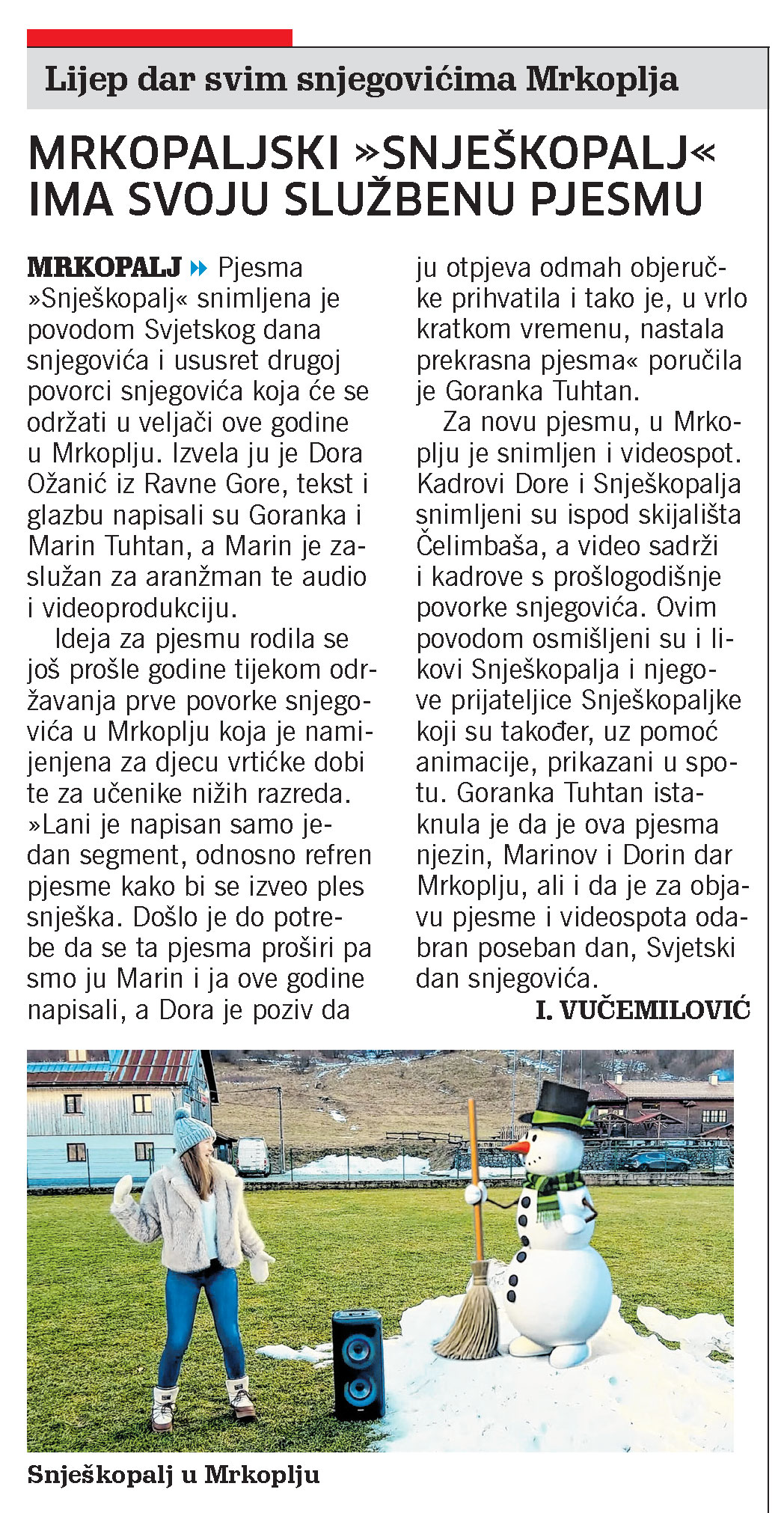 Mrkopaljski "Snješkopalj" ima svoju službenu pjesmu, članak, novi list