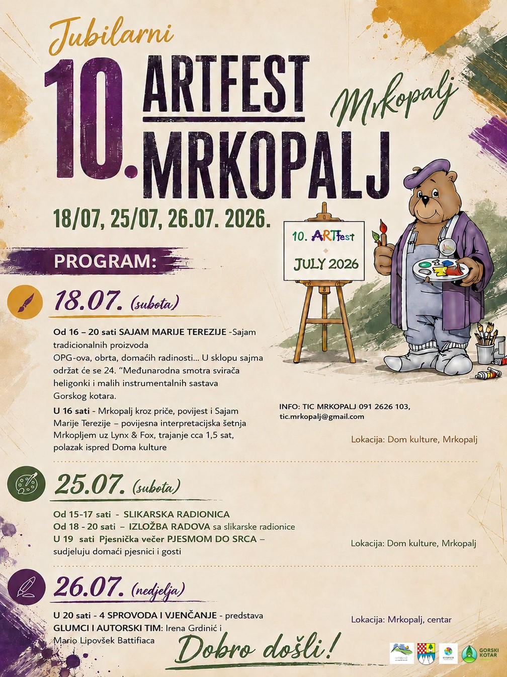 Plakat 10 ARTfest Mrkopalj - pravi